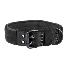 Nylon Anti-grind Dog Leash Collar (Option: Black-M)