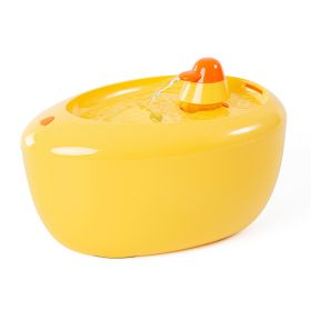 Ai Wo Pet Water dispenser Intelligent filtration Large capacity water dispenser Automatic water feeder Cat water supply wholesale (Specifications: Little Yellow Duck Water dispenser - Yellow, Colour: Without induction)