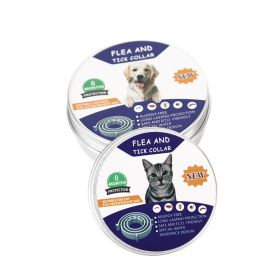 Flea & Tick Collar for Cats and Dogs; 2 Pack; 14 Months Protection; Kills & Repels Fleas and Ticks; Adjustable length (Colour: Yellow-cans, size: Cat - Length 39cm)