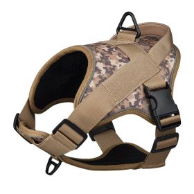 Dog Harness; large dog training tactical chest strap; K9 pet chest strap; vest type reflective dog rope; explosion-proof impulse traction (Specification (L * W): S, Colour: red)