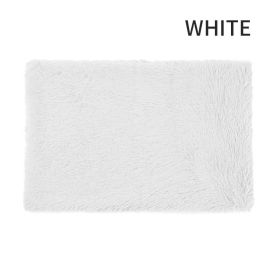 Dog Bed And Extra Matching Cover Sheet Dog Crate Pad Ultra Soft Dog Bed Mat Washable Pet Kennel Bed With Non-Slip Bottom Fluffy Plush Sleeping Mat For (Color: White, size: XL)