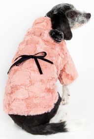 Pink-Mink' Luxury Designer Pet Coat (size: medium)