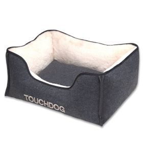 Touchdog 'Felter Shelter' Luxury Designer Premium Dog Bed (Color: Grey, size: medium)