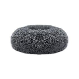 Soft Warm Puppy Cat Bed Dog Cozy Nest for S/M Dog (Color: Dark Gray, size: O/S)