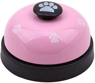 Pet Training Bell Clicker with Non Skid Base, Pet Potty Training Clock, Communication Tool Cat Interactive Device (Color: light pink)